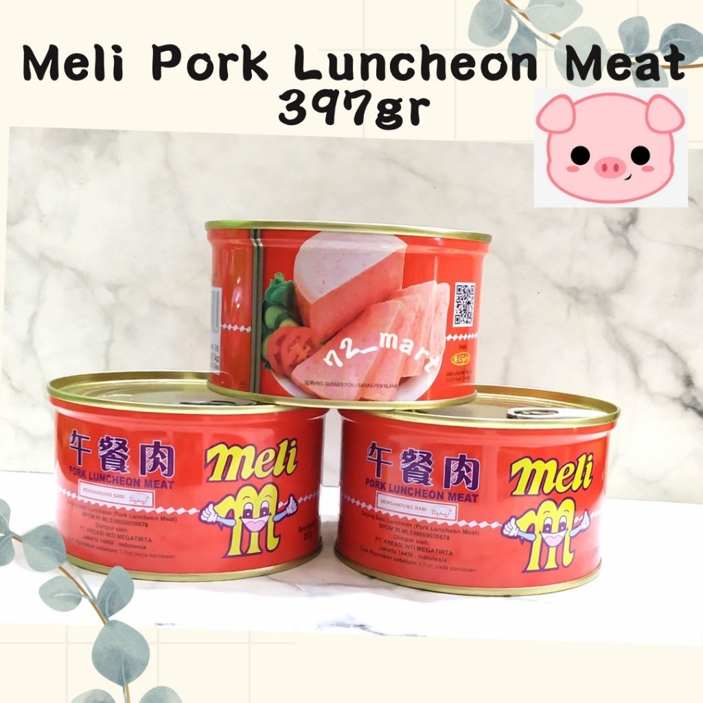 

Meli Pork Luncheon Meat 397gr/Maling Ham/NON HALAL