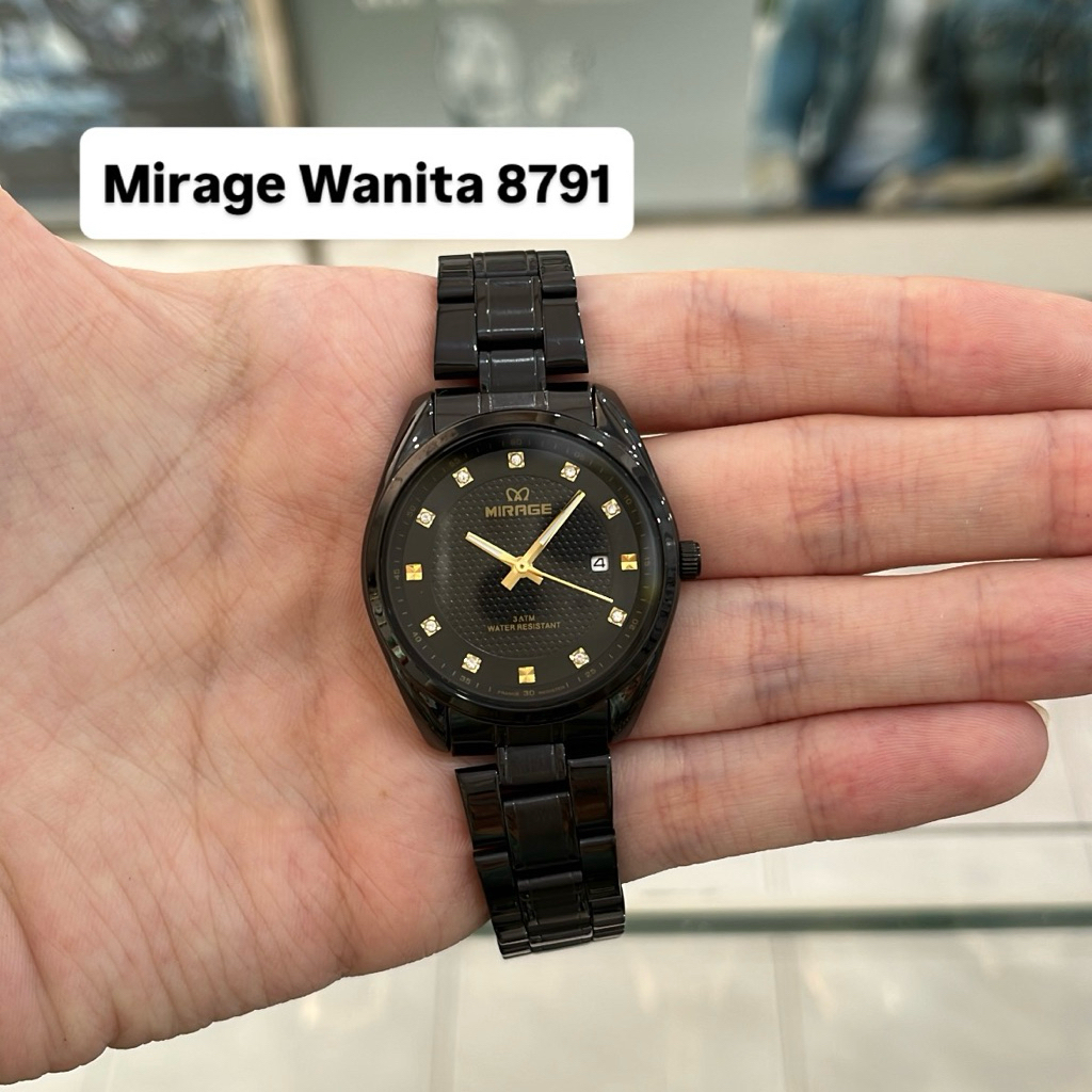 Jam Tangan Mirage 8791 Wanita Hitam