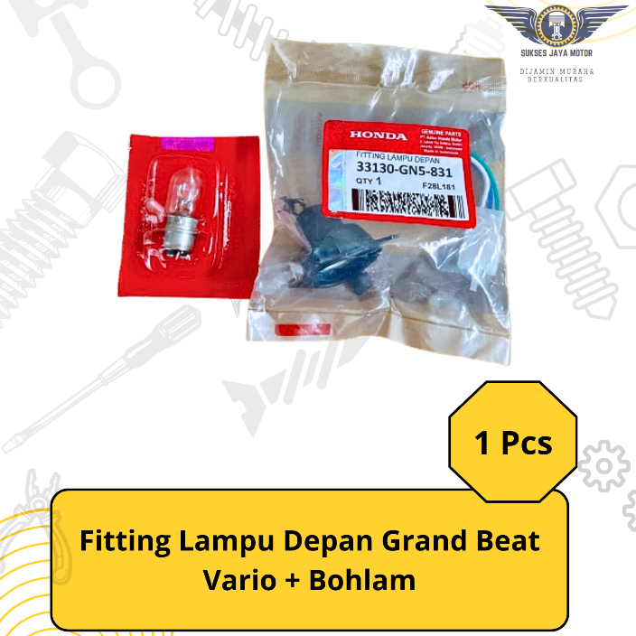 Fitting Lampu Depan Grand Beat Vario + Bohlam Depan