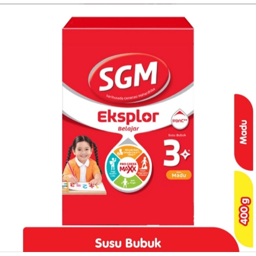 

SGM Eksplor 3+ dengan IronC Susu Bubuk Pertumbuhan Anak Madu 400 g