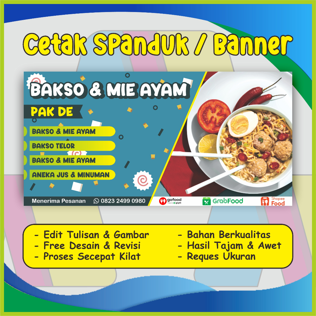 bakso mie ayam / spanduk banner bakso & mie ayam