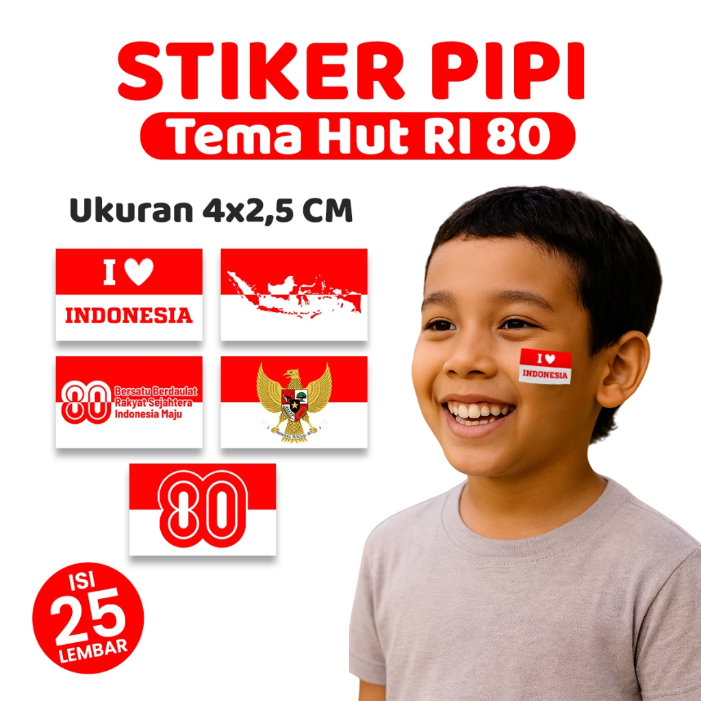 

Stiker Pipi HUT RI 25 pcs ke-80 (Vinyl)