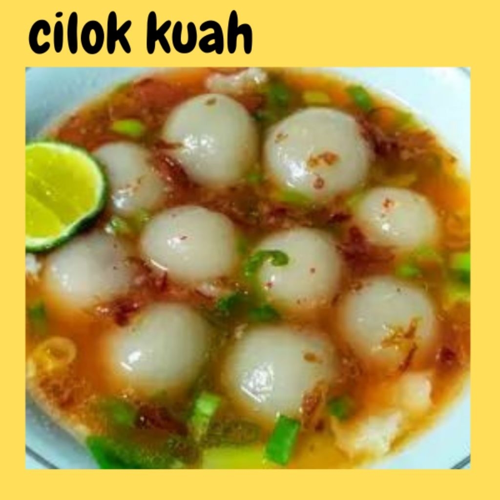 

cilok kuah bumbu seblak cemilan makanan pedas gurih