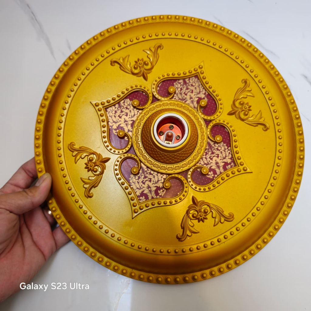 Fitting Ornamen Lampu Plafon PVC/GYPSUM / Fitting Lampu Fleksibel fitting 30CM