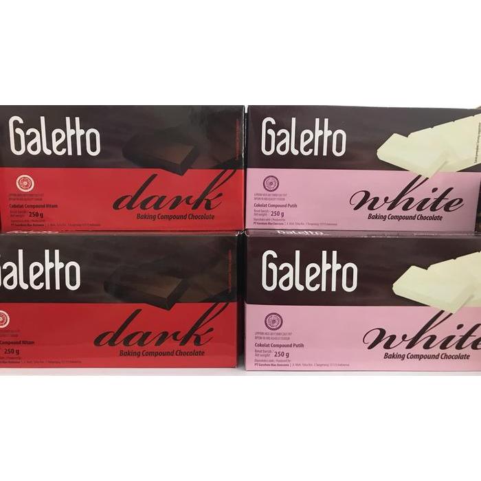 Coklat Galetto Dark 250gr / Coklat Galetto White 250gr / Coklat Batang - Galetto Dark