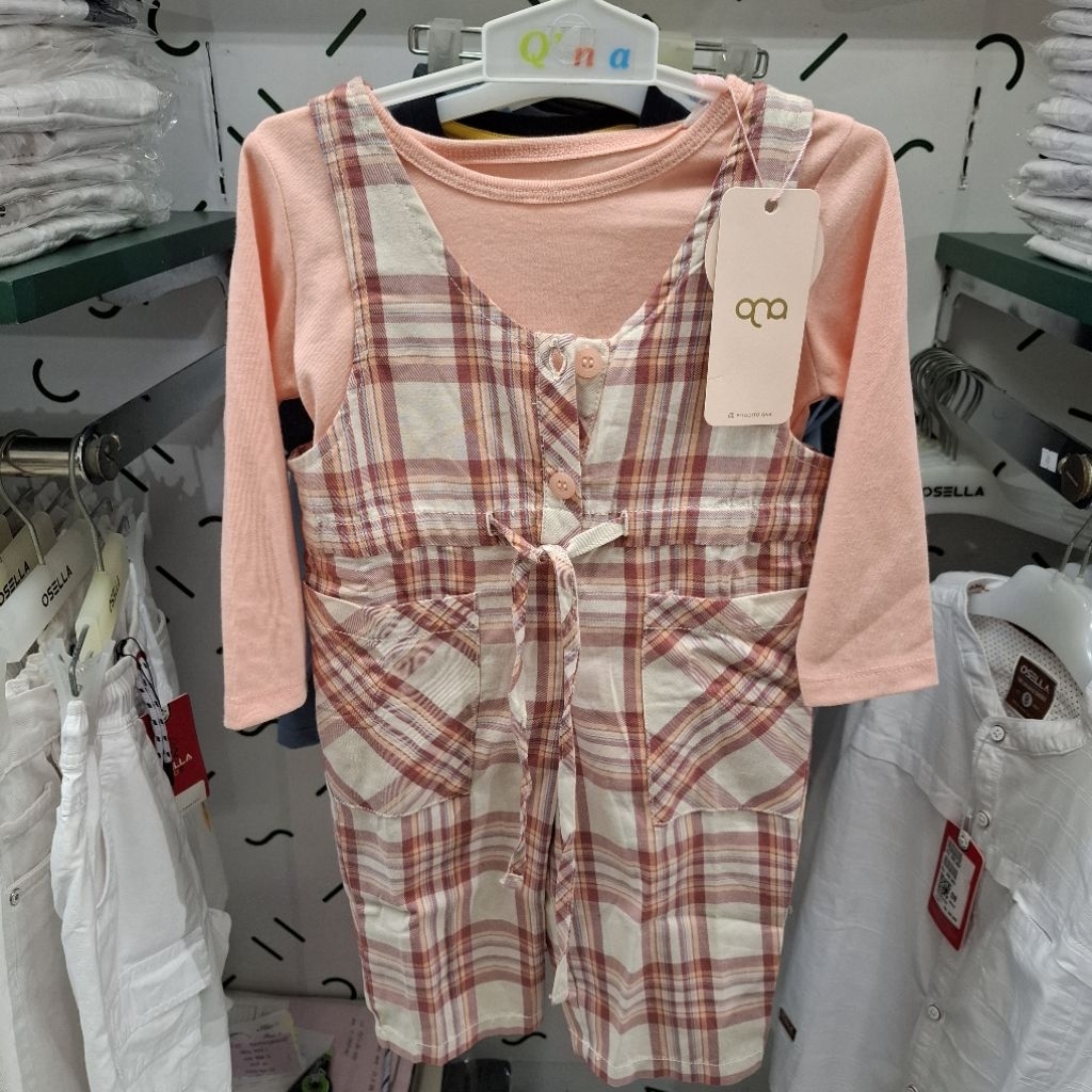 Qna Baju Overall Setelan Celana Anak Perempuan Original