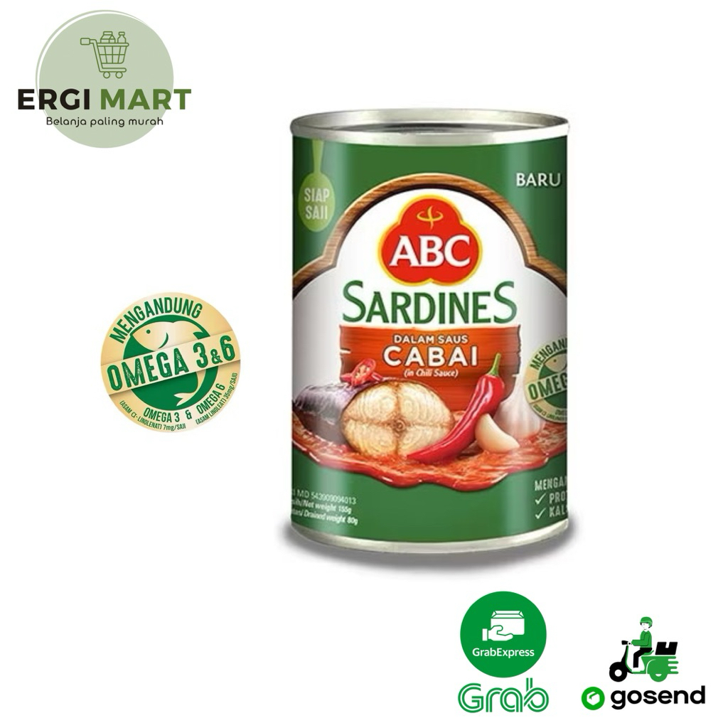 

ABC SARDINES CHILI SAUCE 155 gr - SARDEN KECIL ERGIMART PADANG