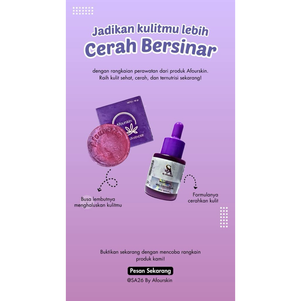 SERUM AFOURSKIN DAN SABUN AFOURSKIN