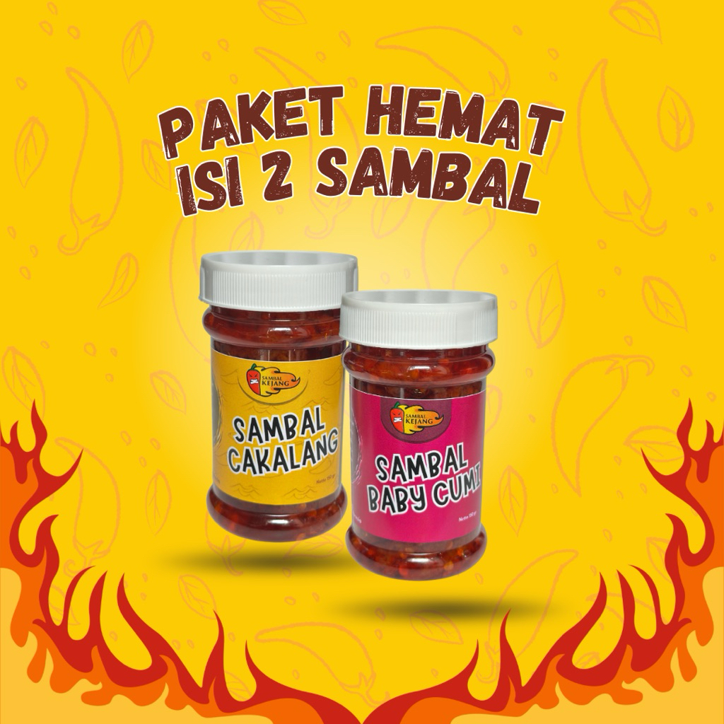 

Paket Hemat Isi 2 Sambal - Bebas pilih varian Sambel Cakalang/Teri/Rebon/Baby Cumi/Bawang