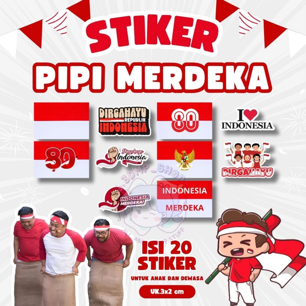 

Sticker Pipi Bendera / Sticker Pipi Bendera Dirgahayu Indonesia Merdeka