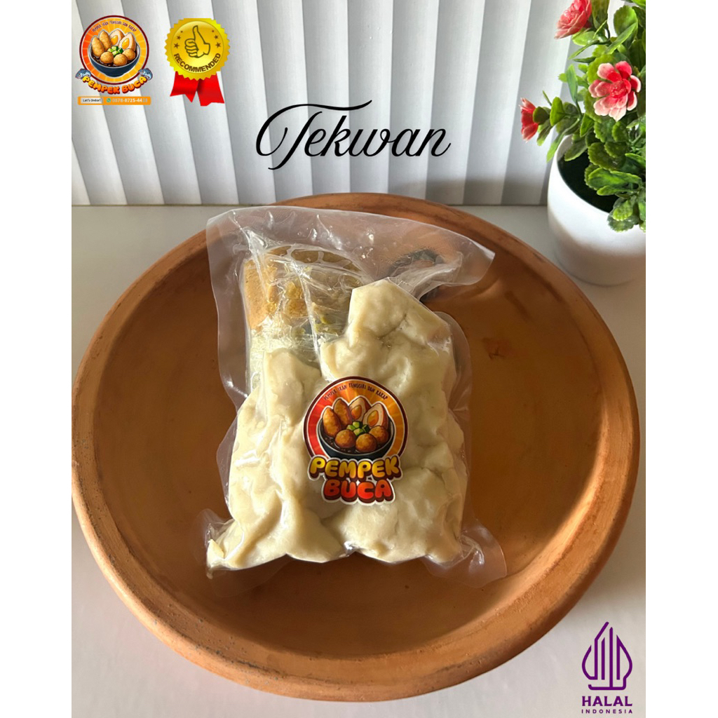 

Tekwan Buca - Tekwan 10-15 Pcs + Bumbu Kuah Tekwan 150gr. Khas Jambi 100% Ikan tenggiri dan kakap, Vakum Food Grade.