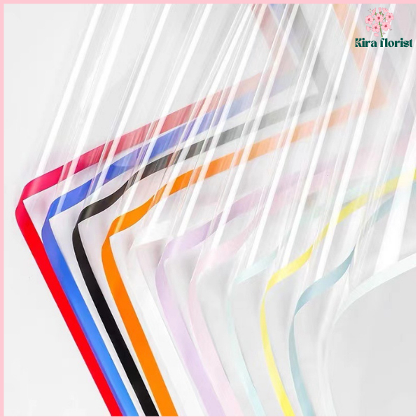 

PACK 20 Kertas Buket Bunga Transparan List Warna Flower Wrapping Waterproof KB6007