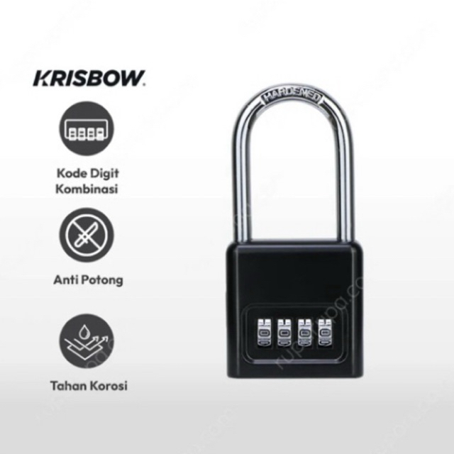 Gembok Kode 4 Angka Kombinasi Krisbow