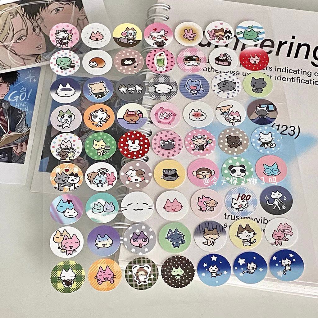 

[ STERY ] Stiker buku panduan kucing kelinci lucu super besar, kartun ins meow, casing ponsel, stiker dekorasi kepribadian, tahan air