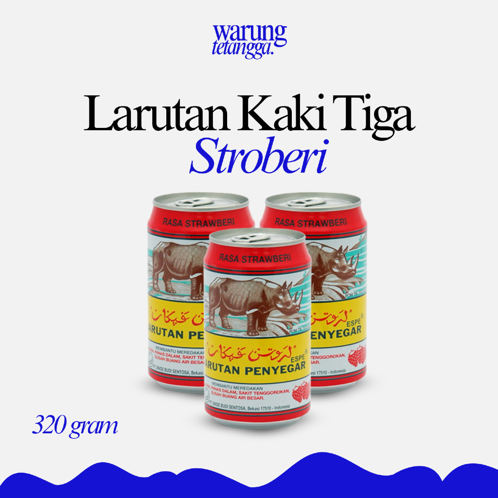

LARUTAN CAP KAKI TIGA RASA STROBERI 320 GRAM