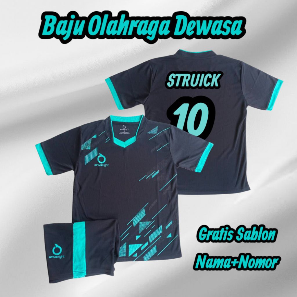 GRATIS SABLON NAMA DAN NOMOR PUNGGUNG BAJU BOLA STELAN DEWASA