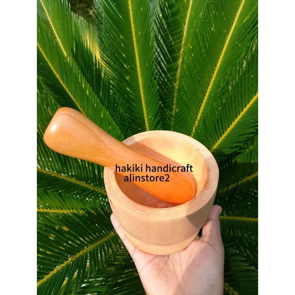 tumbukan/lumpang kayu mahoni