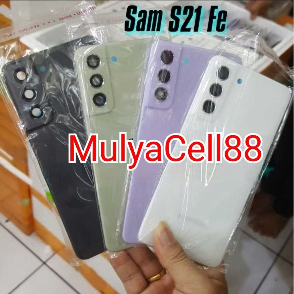 Backdoor back Casing tutup baterai Samsung S21FE S21 FE 5G original ( lengkap Ring kaca kamera )