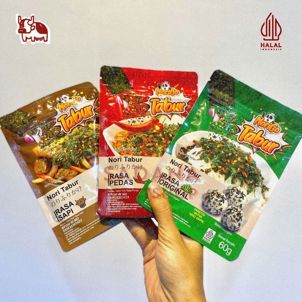 

NoriGo Tabur 60 g – Nori Tabur Original, Sapi & Pedas | Taburan Rumput Laut Serbaguna