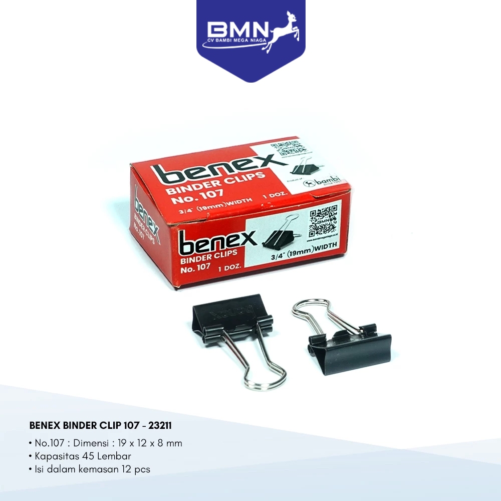 

BENEX Binder Clip 19mm Original tahan lama