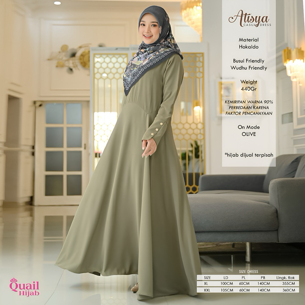 Quail Hijab - ATISYA EXCLUSIVE DRESS ORI QUAIL
