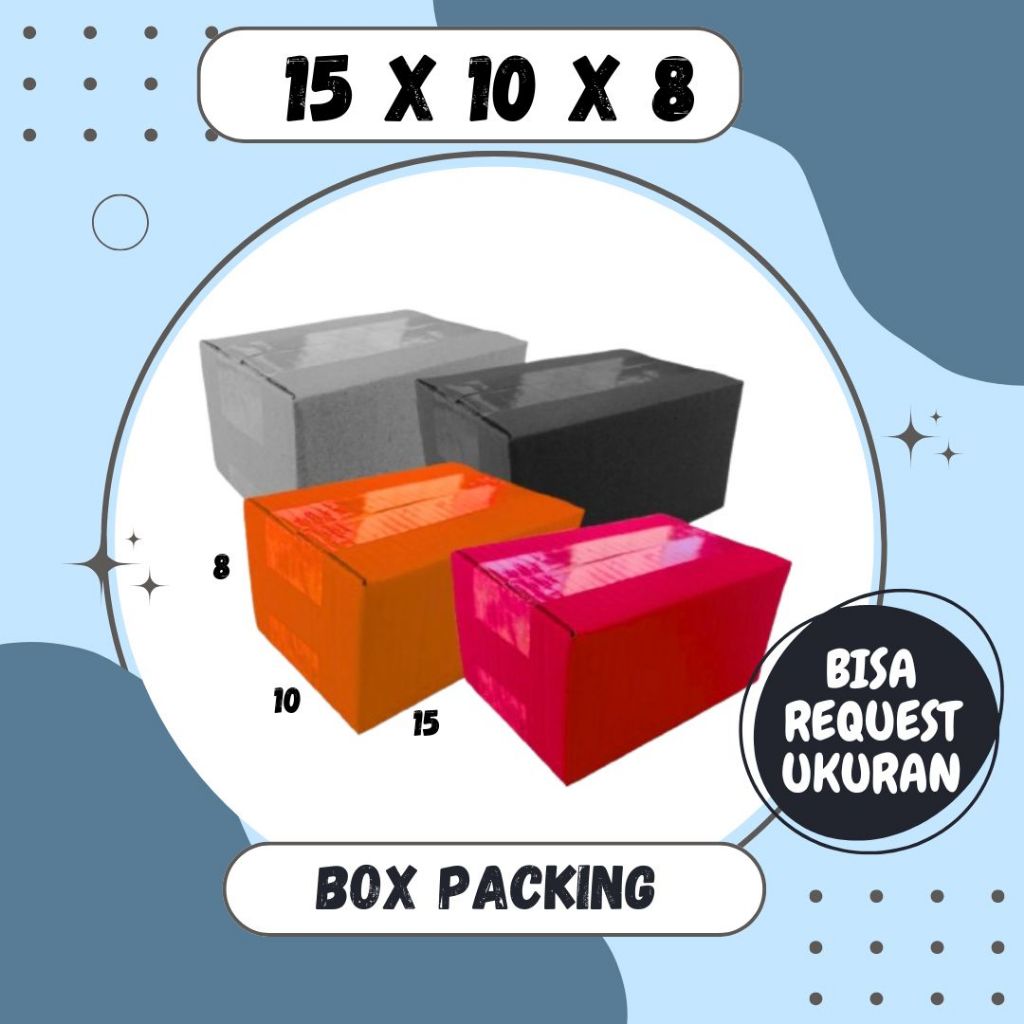 

Box 15x10x8 A1 / Kardus 15x10x8 A1 Packing Karton / Dus 15x10x8 A1 Kotak Botol Kemasan Kardus Balap