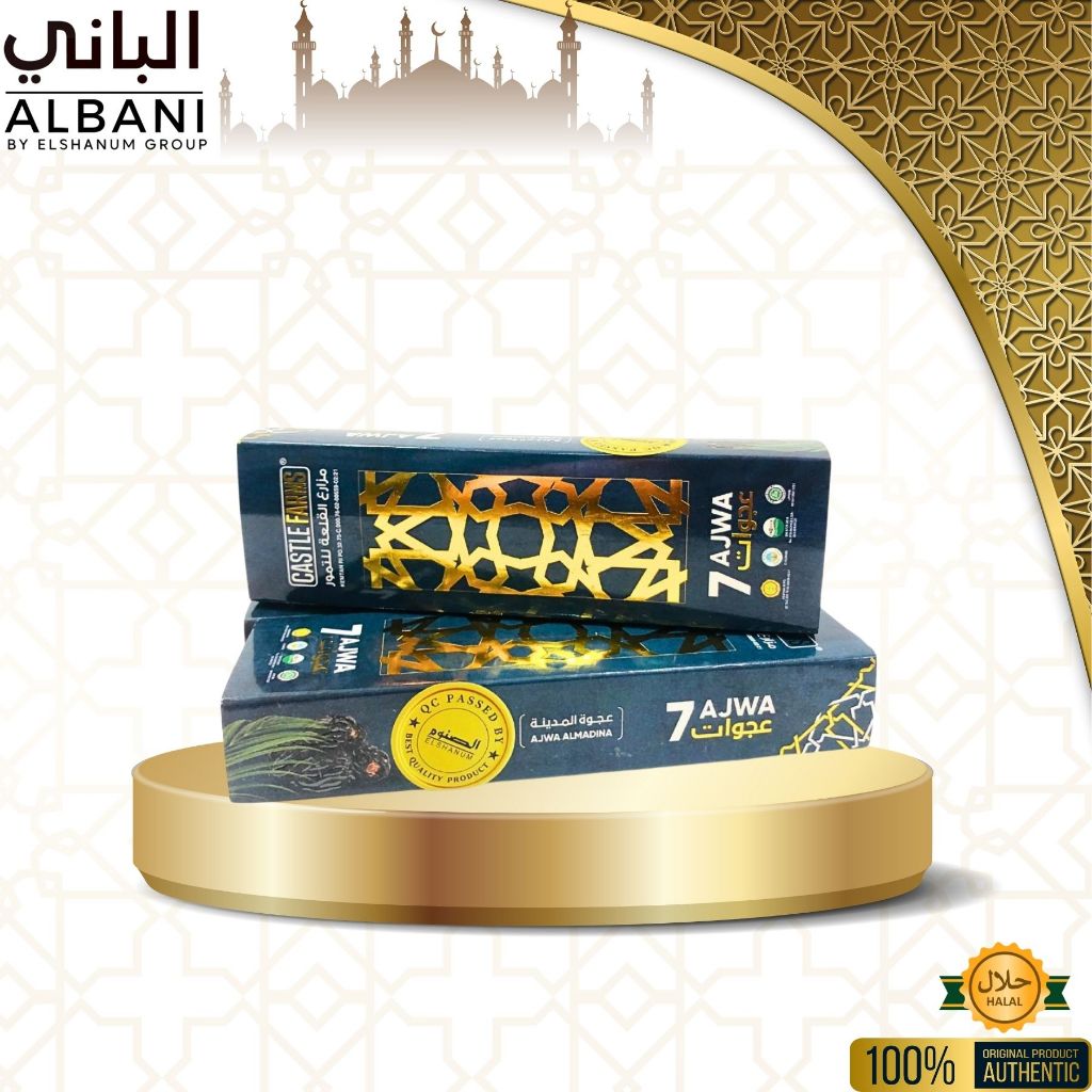 

Kurma Ajwa Castle Farm 7 Butir | Ajwa Organik Original | Kurma Nabi Asli | Kurma Ajwa Al Madina