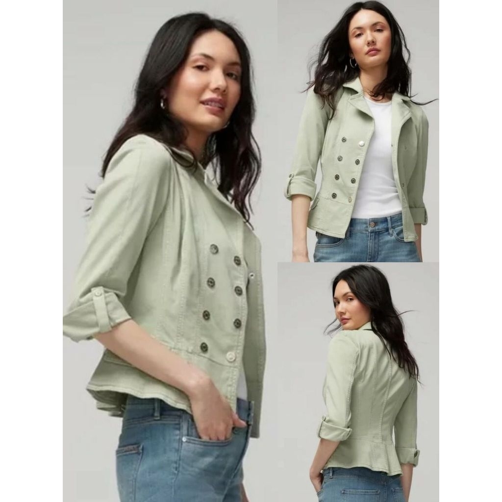 WBM plaid blazer jacket outer/ We*BM snap button Jacket blazer wanita jaket wanita outer wanita