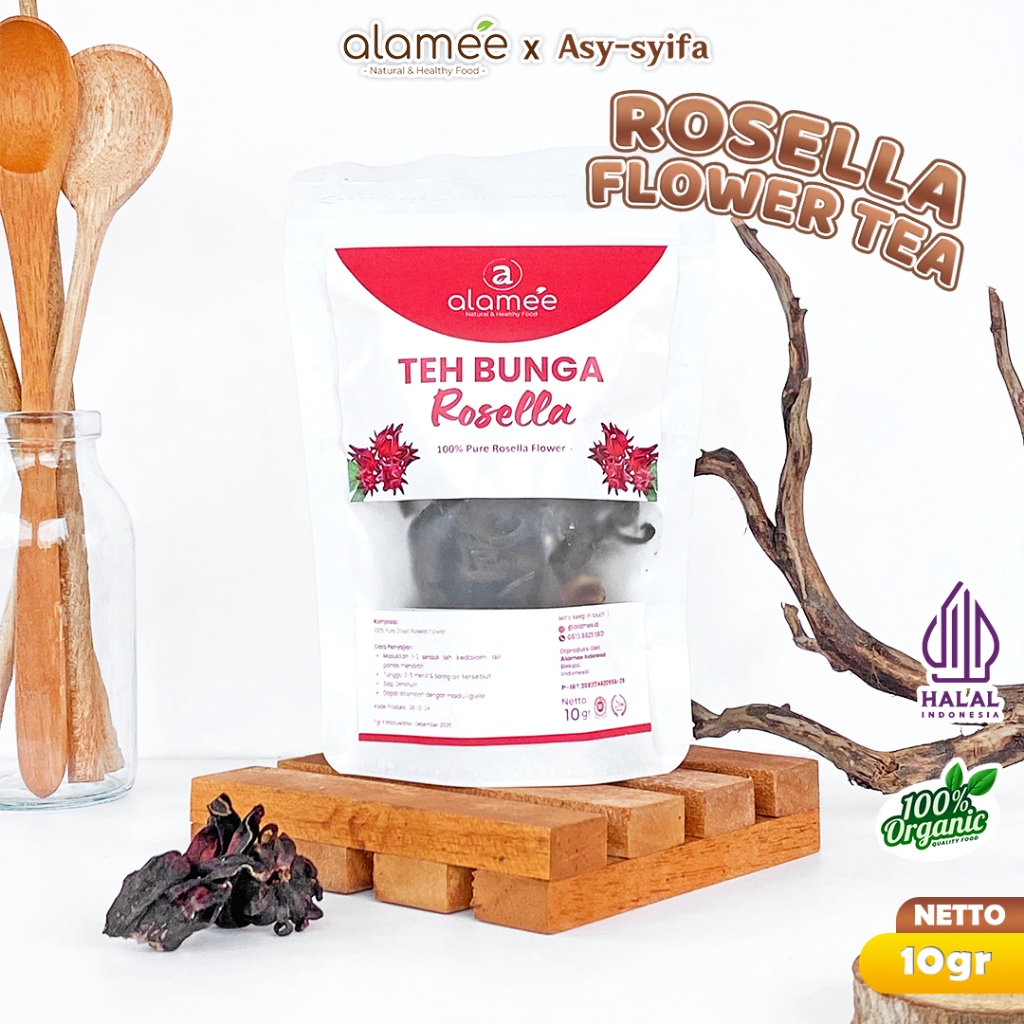 

ALAMEE Teh Bunga Rosella Tea Siap Saji Seduh Sehat Organic Organik Herbal Alami Teh Seduh 10gr