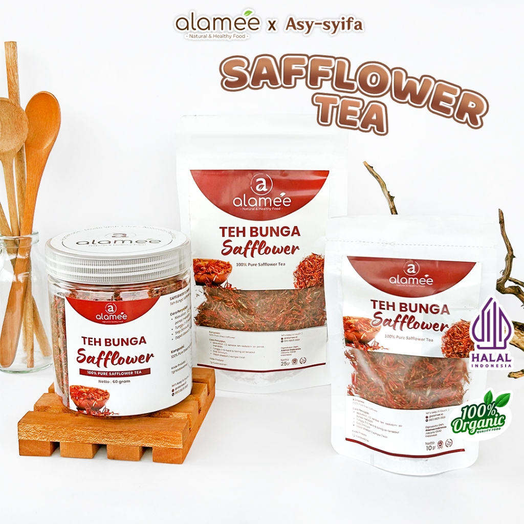 

ALAMEE Teh Bunga Safflower Herbal Tea Original Organik 10gr Alami Siap Seduh