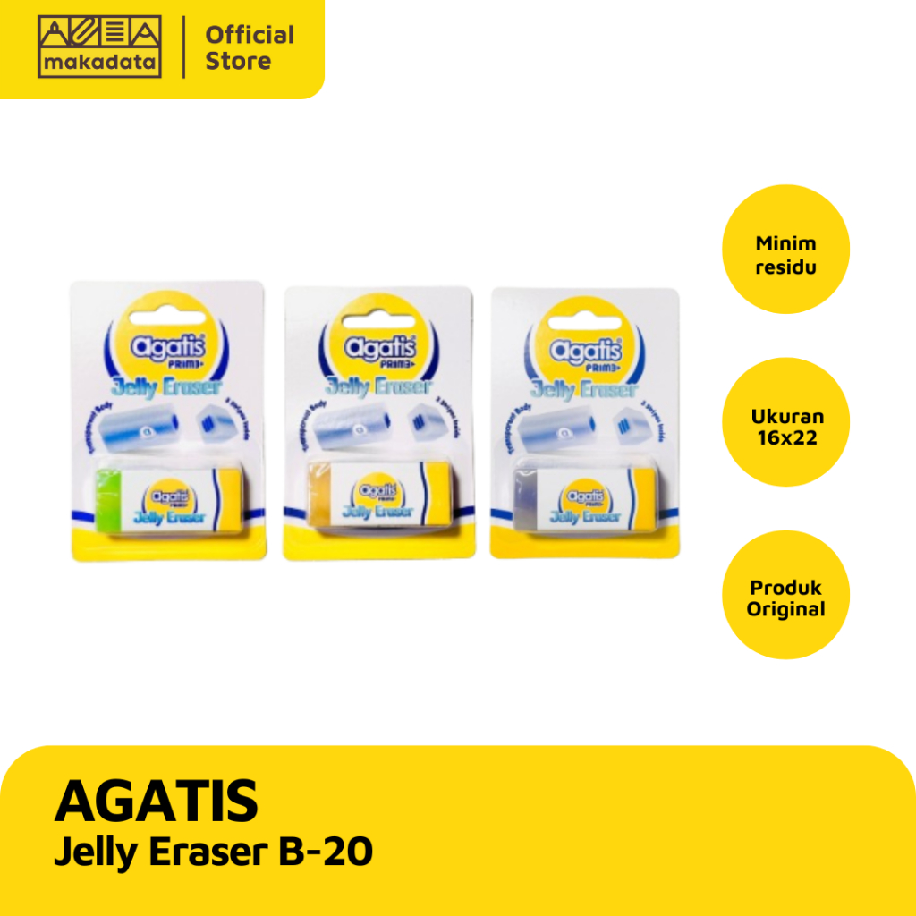 

ERASER / PENGHAPUS AGATIS JELLY ERASER CARD (1 PCS) MURAH
