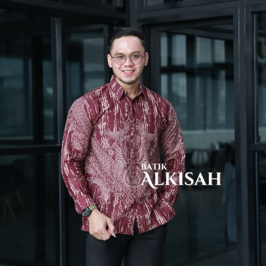 Angsana Kayu ..Kemeja Batik lengan panjang/pendek / kemeja pria / kemeja batik / batik keren,eleghan