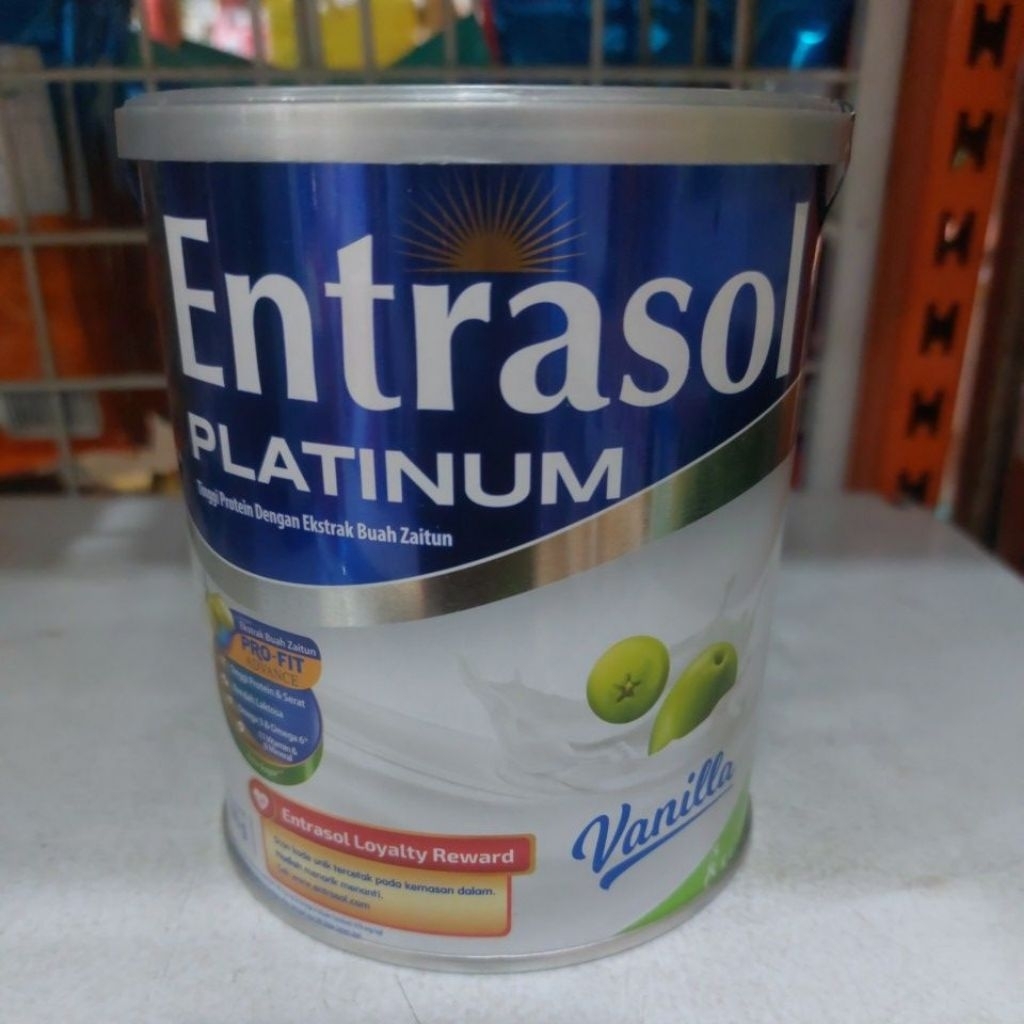 

entrasol platinum vanila 400 gram kaleng kecil
