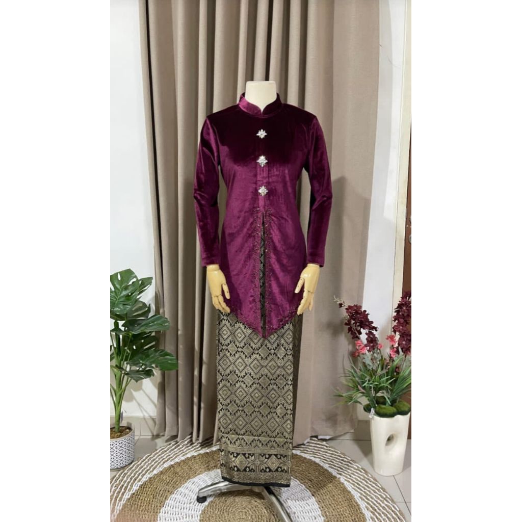 Atasan Kebaya Bludru, Kebaya Bludru Jawa, Kebaya wanita Bludru