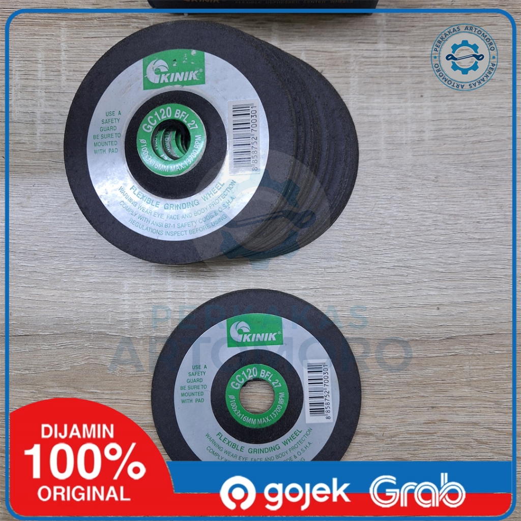 Batu Gerinda Potong Flexibel KINIK 120 GC - Untuk Kaca, Batu, & Keramik (Satuan)