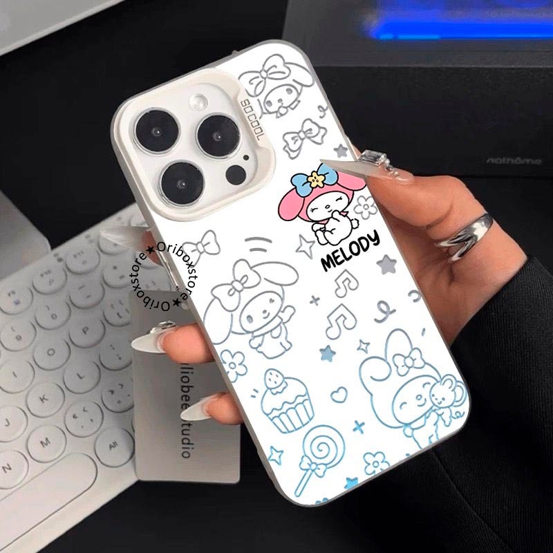 Premium Matte Hard Hologram Case Aesthetic Melody - Hardcase/Casing Hp Compatible For Iphone 7 8 7+ 