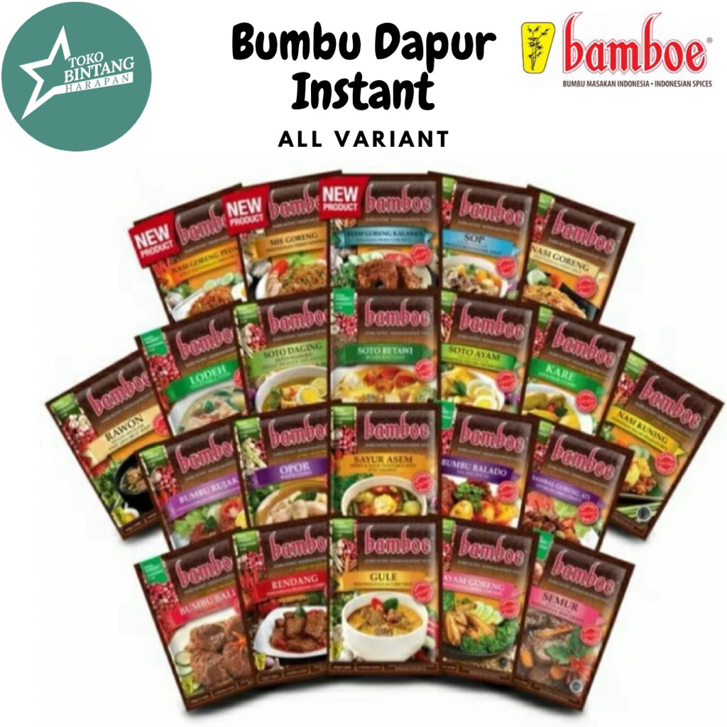 

Bamboe bumbu dapur instant sachet all variant