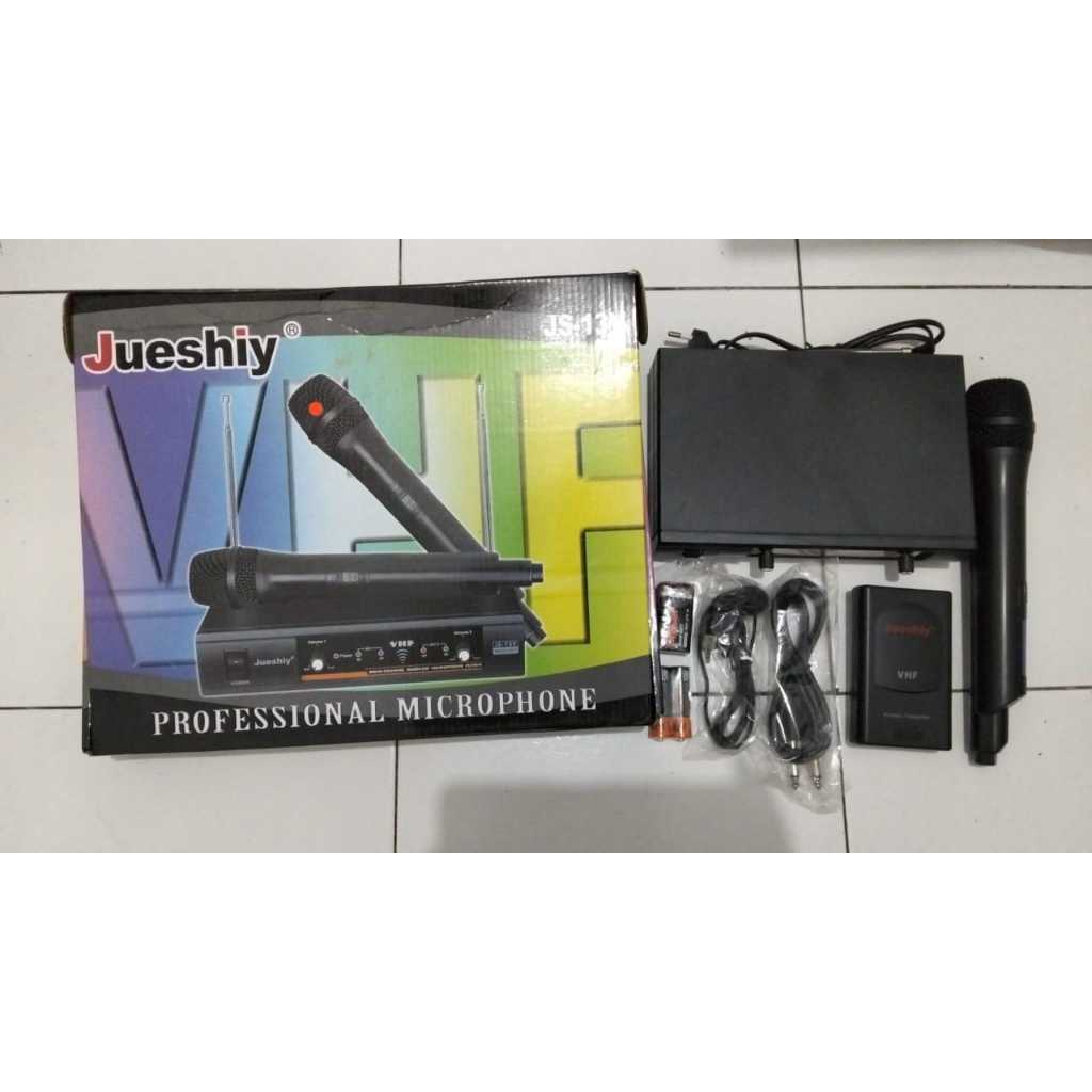 Microphone Wireless Jueshiy JS-13V Mic Pegang dan Jepit Wireless Original