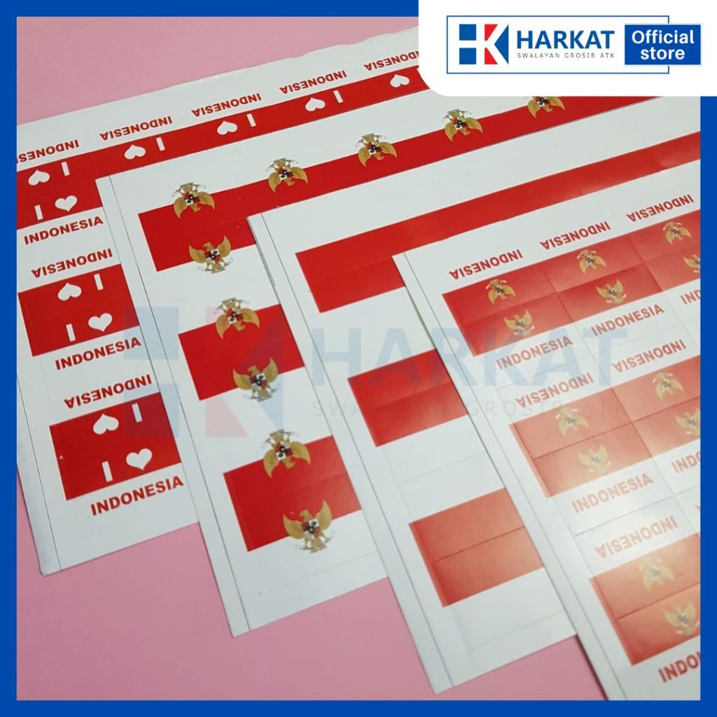 

(10 Lembar) Stiker Pipi Merah Putih, Tempel Pipi Merah Putih Termurah Harga Perlembar