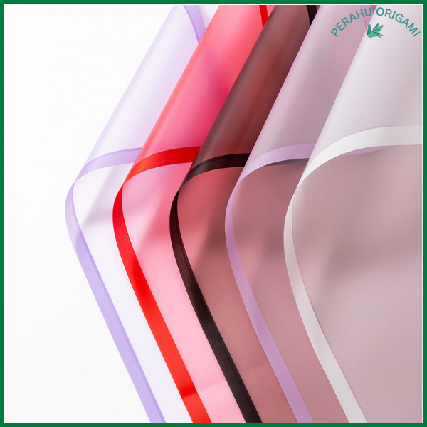 

PACK 20 Kertas Buket Transparant List Cellophane Wrapping Paper Kertas Bunga KB05