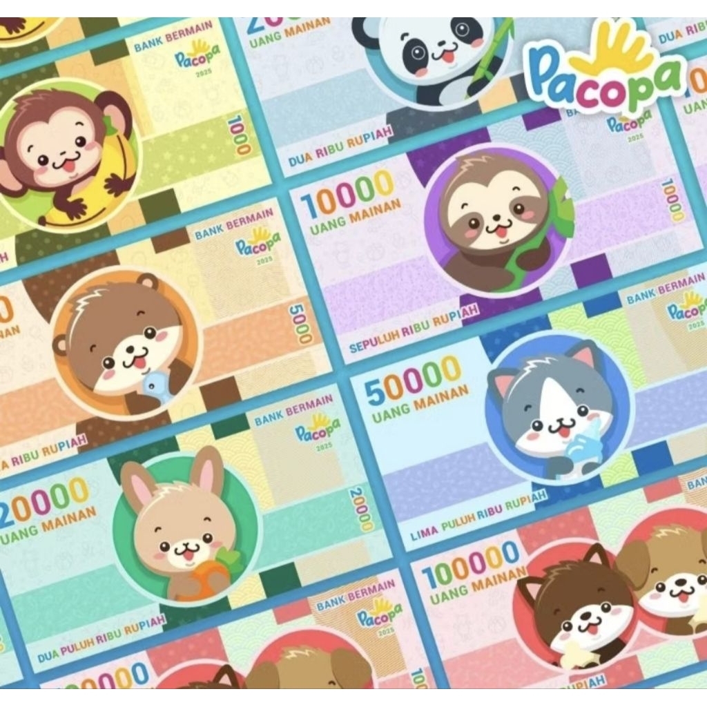 [GAMBAR KARTUN] UANG MAINAN EDUKASI Role Play Anak Montessori