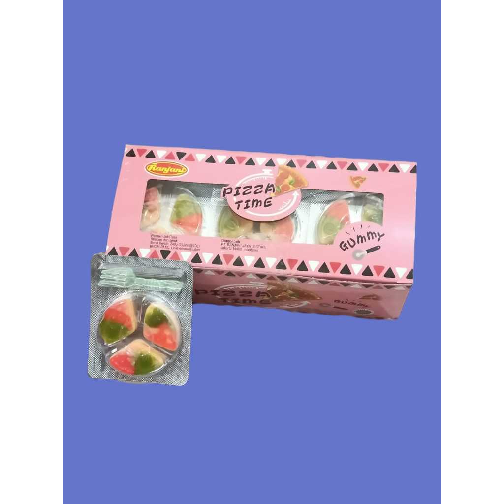 

Ranjani Pizza Time Permen Jelly Bentuk Pizza [24 pcs/box]
