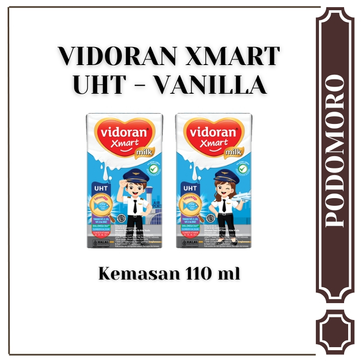 

Susu Vidoran Xmart Rasa Vanila - Susu UHT 110 ML - Susu siap minum UHT