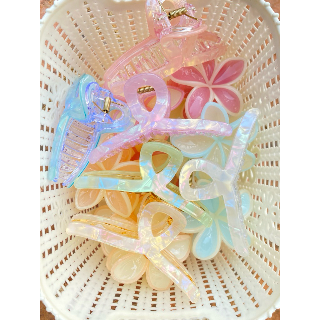 Jepit Rambut Korea Estetik Jepit rambut blink-blink Hologram Jepit Rambut premium