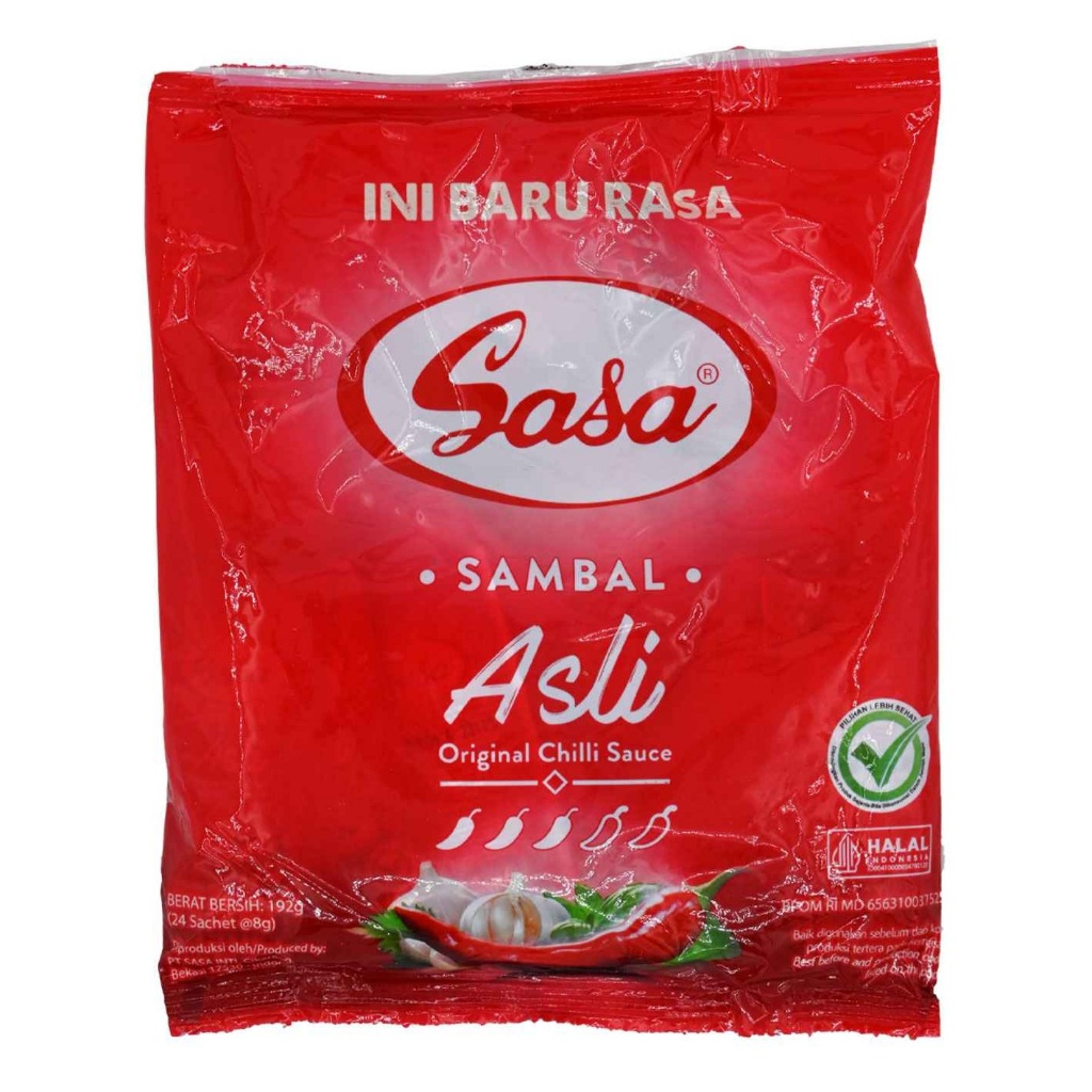 

Sasa Sambal Extra Pedas Sachet isi 24 / Bagus