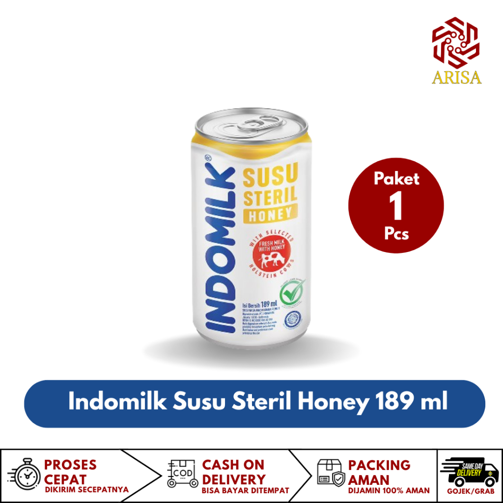 

Indomilk Susu Steril Honey 189ml, Susu nya Riil Faedah nya Riil
