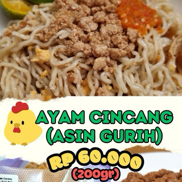 

Ayam cincang Asin Gurih (200 gram)