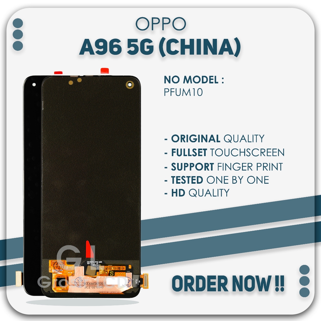Grosir LCD Oppo A96 5G - Fingerprint Fullset TouchScreen