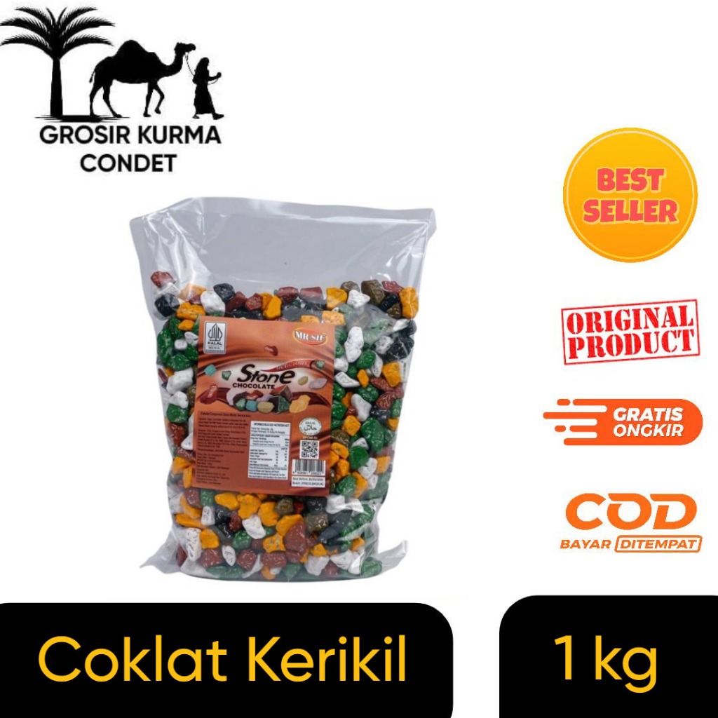 

Coklat Batu Kerikil 1Kg Kemasan Cokelat Batu Chocolate Stone Oleh-oleh Haji Umroh