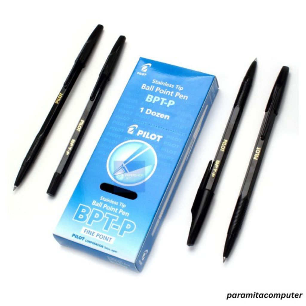 

BALLPOINT PILOT BPT-P BLACK 12 PCS
